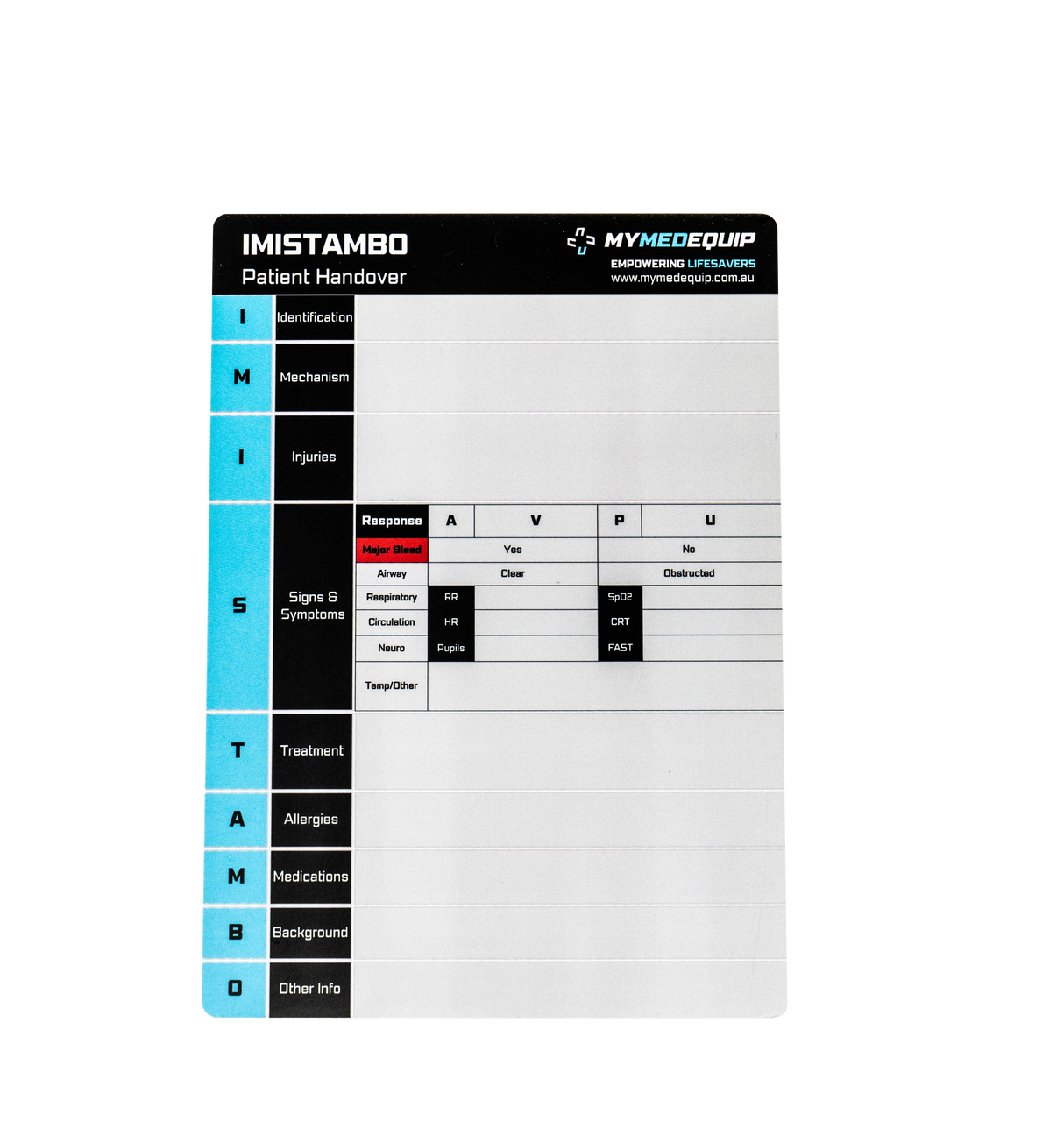 IMIST-AMBO Handover Cards (10-Pack)