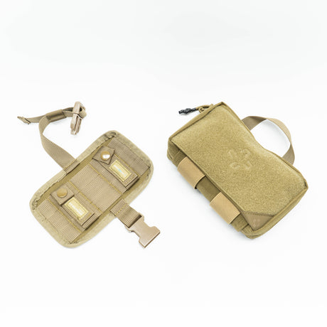 Operator IFAK Pouch In Tan with velcro mounting back detached
