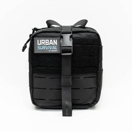 Black Australian Survival Kit with Molle / PALS webbing & velcro patch