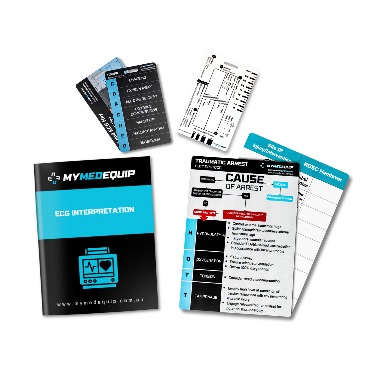 ECG Interpretation, medical & Traumatic Cardiac Arrest Reference Guides