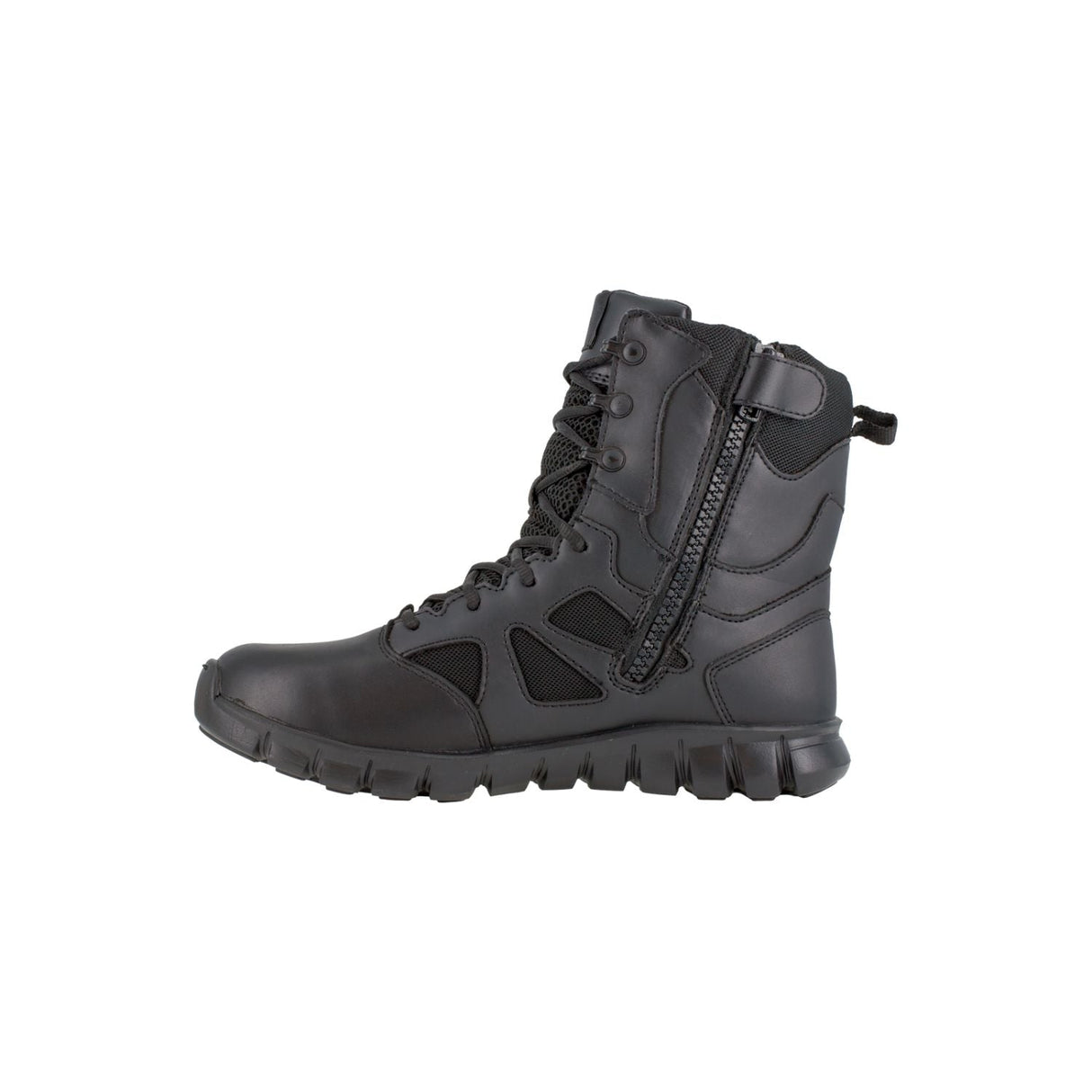 Reebok - Sublite Cushion Men's 8" Tactical Waterproof Boot with Side Zipper - Black