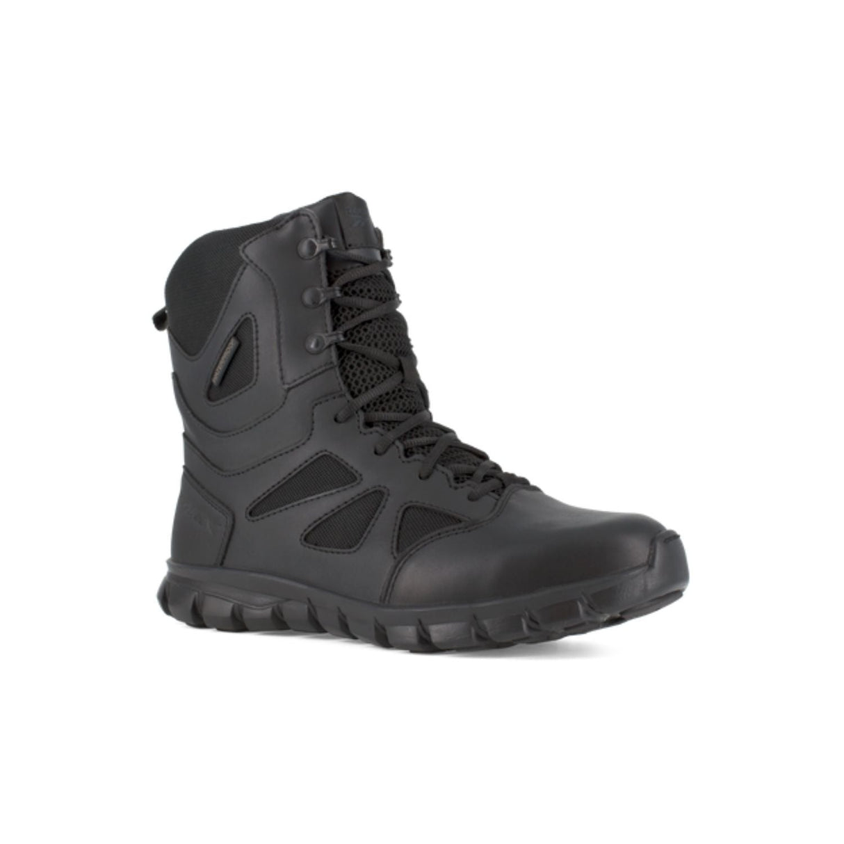Reebok - Sublite Cushion Men's 8" Tactical Waterproof Boot with Side Zipper - Black