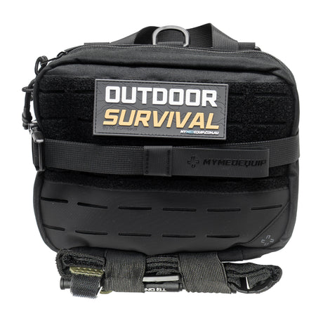 Large Black Tactical Survival Kit with Outdoor Survival Patch & Black DNIPRO  Tourniquet attached