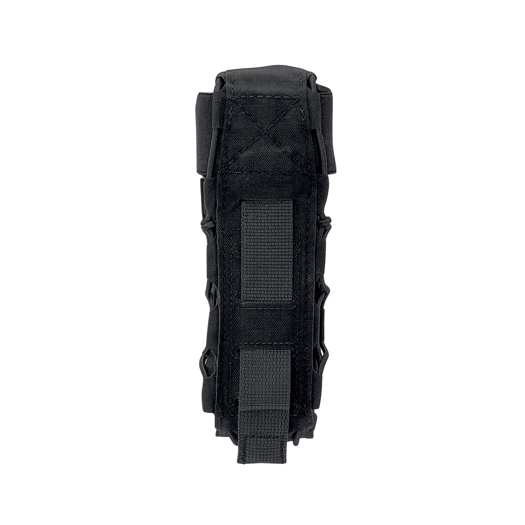 Black tactical pouch on a transparent background