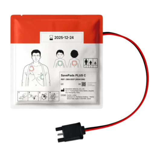 Primedic HeartSave myPAD multifunctional defibrillator electrodes pad set in sealed packaging