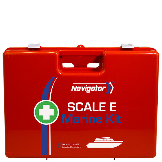 Aero Scale E Marine First Aid Kit in UV and water resistant hard case with wall mount bracket