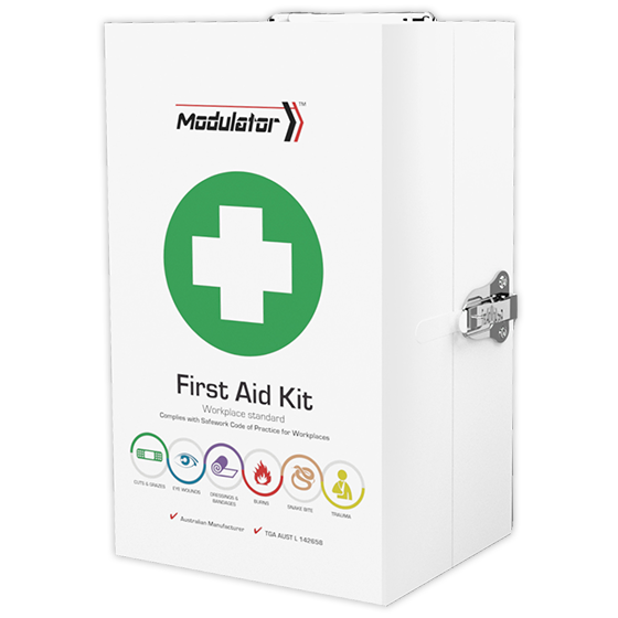 The Modulator – Workplace Plus Stocked First Aid Kit Cabinet