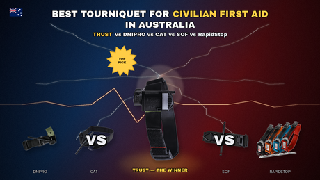 Best Tourniquet for Civilian First Aid in Australia: DNIPRO vs CAT vs SOF vs RapidStop