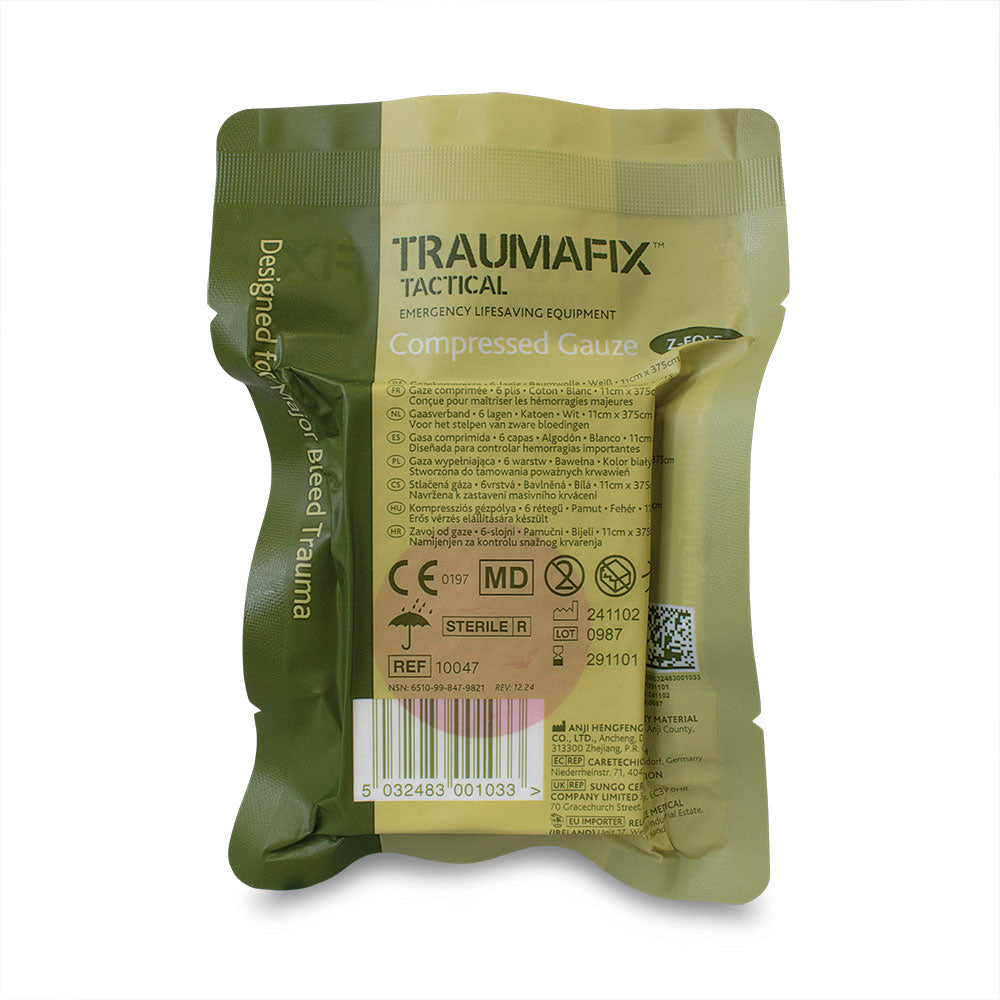 TraumaFix Compressed Gauze 6 Ply Z-FOLD