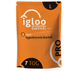 IGLOO PRO 3-LAYER HYPOTHERMIA BLANKET LARGE | Emergency Orange  2.3m x 1.8m  7 TOG