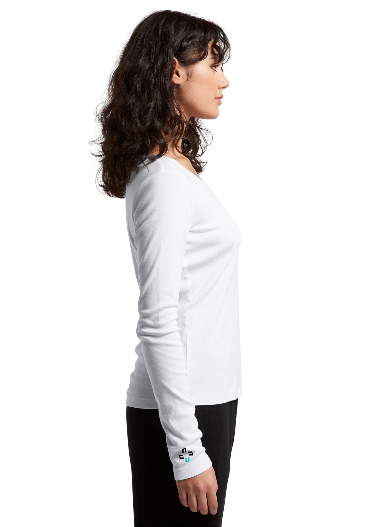 MyMedEquip Women's LS Slim-fit 100% Organic Cotton UnderScrubs Tee