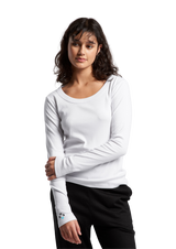 MyMedEquip Women's LS Slim-fit 100% Organic Cotton UnderScrubs Tee