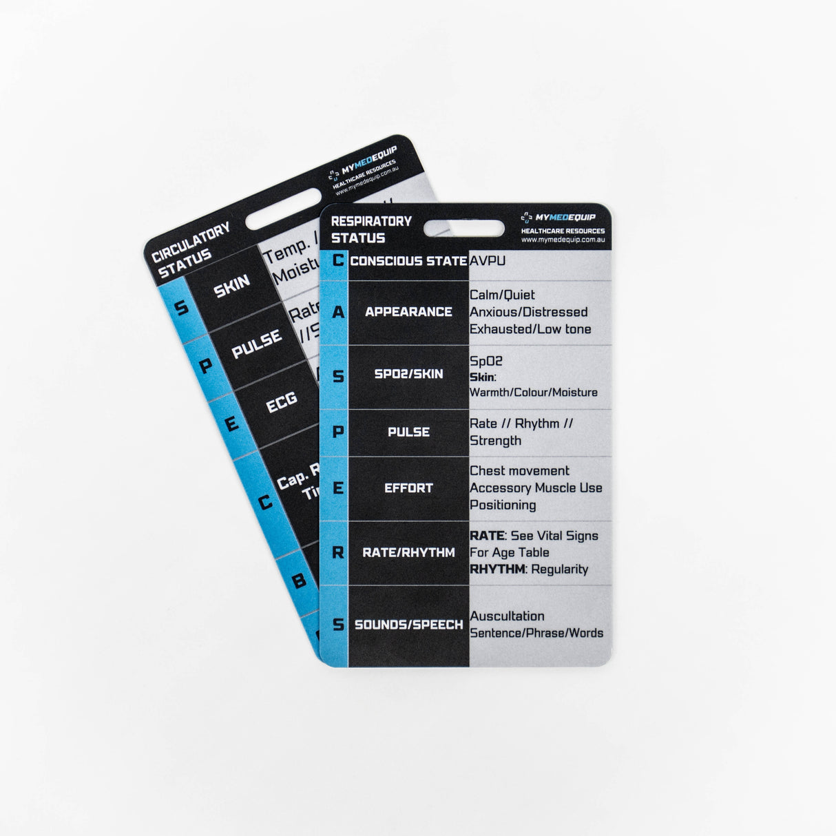 Cardiorespiratory Systems Assessment Card