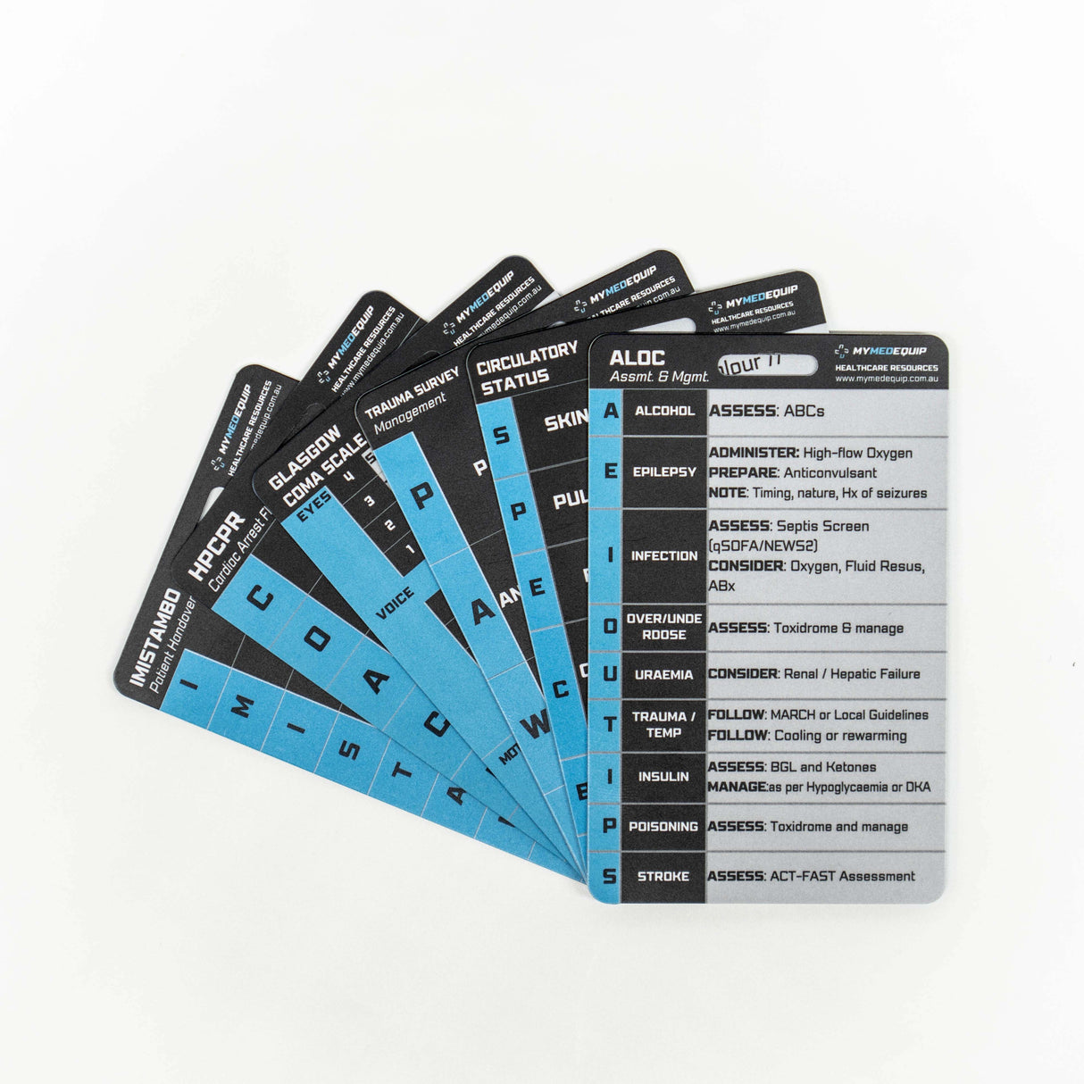 Paramedic Emergency Medical Reference Cards - Full Set