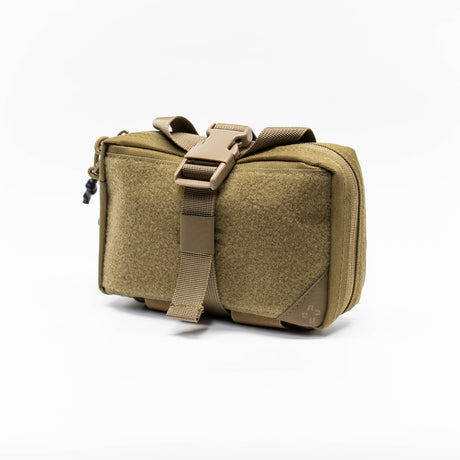 Operator IFAK Pouch In Tan Diagonal Right on white background