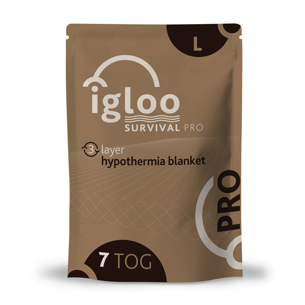 IGLOO PRO 3-LAYER HYPOTHERMIA BLANKET LARGE | Coyote Brown 2.3m x 1.8m  7 TOG