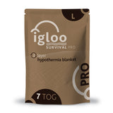 IGLOO PRO 3-LAYER HYPOTHERMIA BLANKET LARGE | Coyote Brown 2.3m x 1.8m  7 TOG