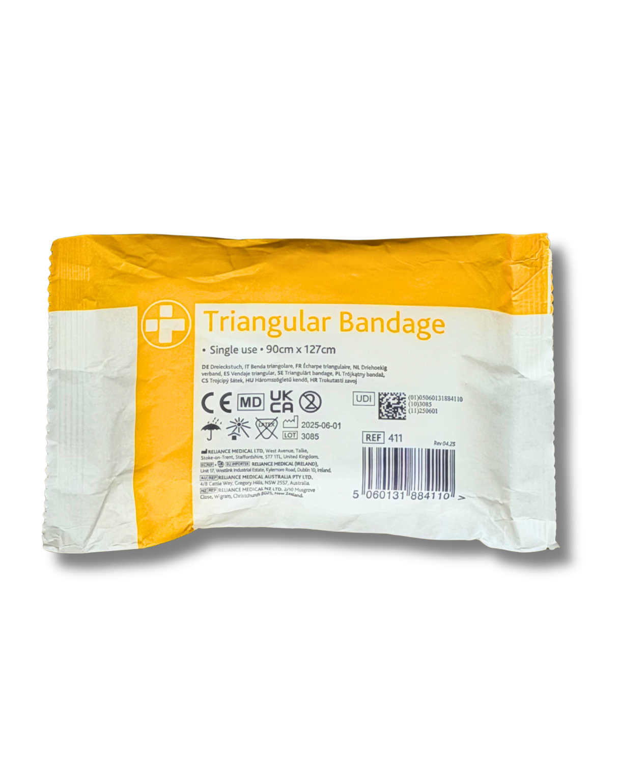 AEROBAND Non-Woven Triangular Bandage 110 x 110 x 155cm in packaging