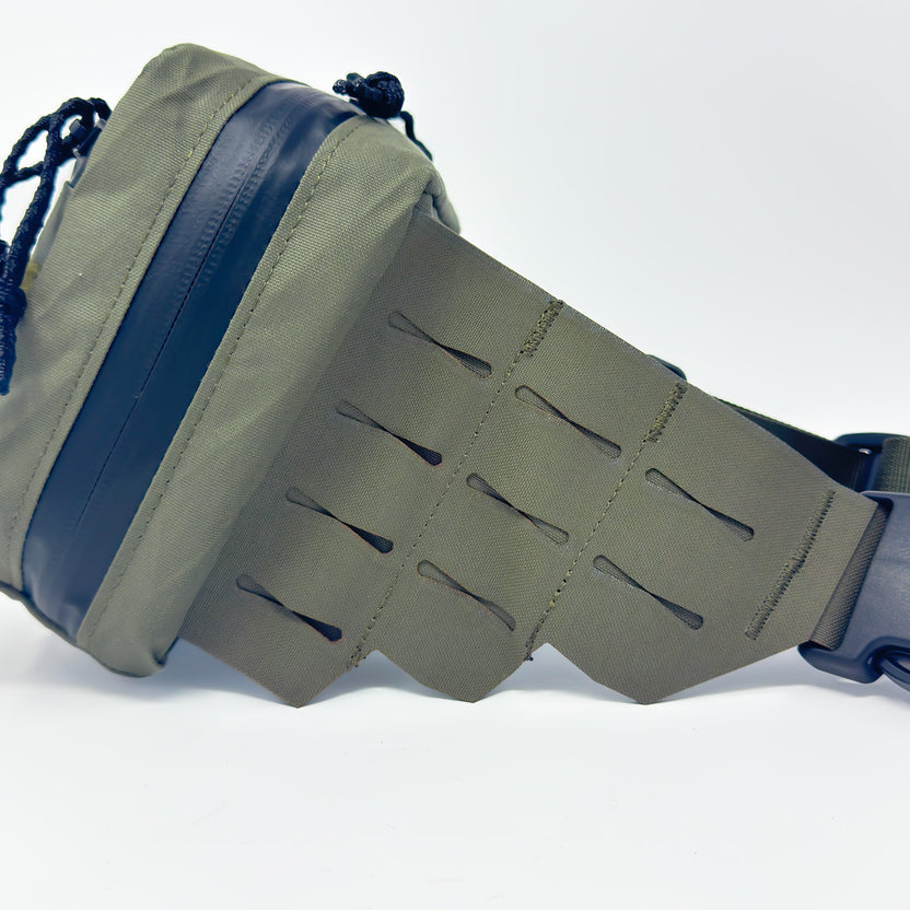 Medical Fanny Pack side profile showing MOLLE wings and waist strap