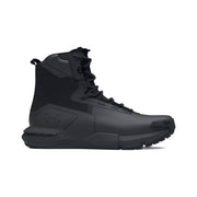 Black high-top sneaker on a white background