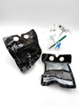 ProCric cricothyrotomy kit contents laid out - Rota-Trach tube, Popp Obturator, scalpel