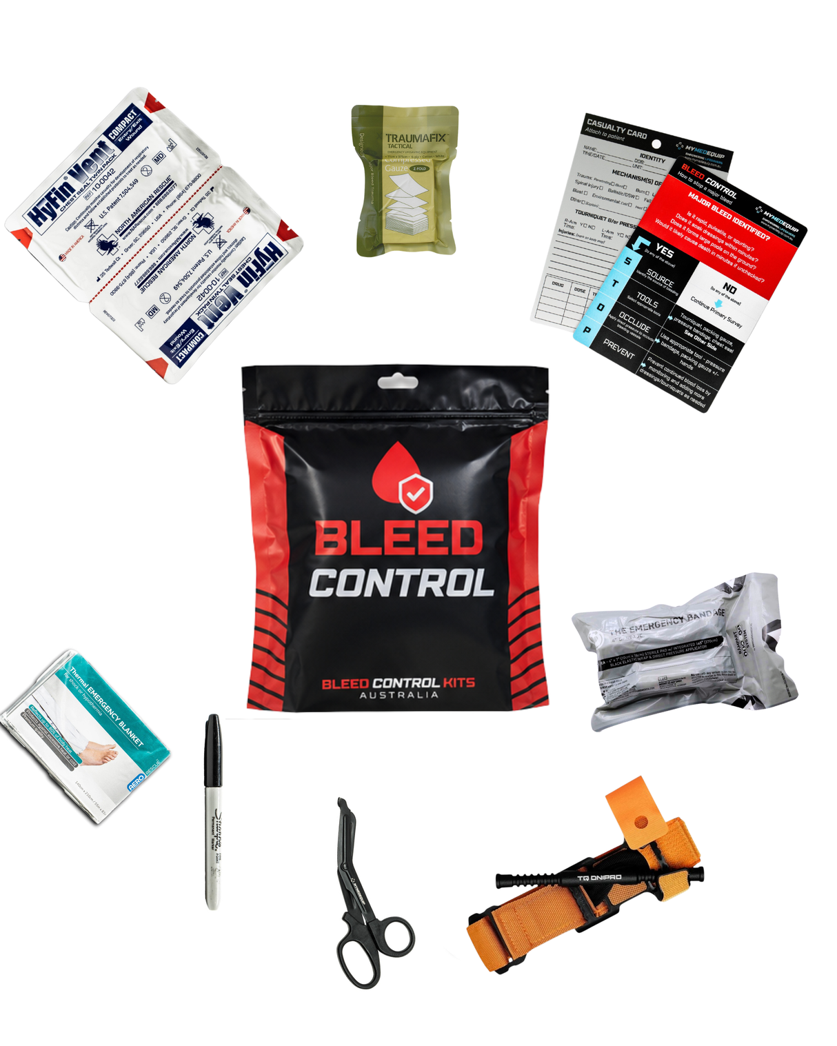 Wall-Mounted Bleed Control Cabinet — Stocked with Advanced Trauma Kit
