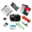 Black Operator IFAK pouch with red and white Bleed Control PVC patch on velcro front