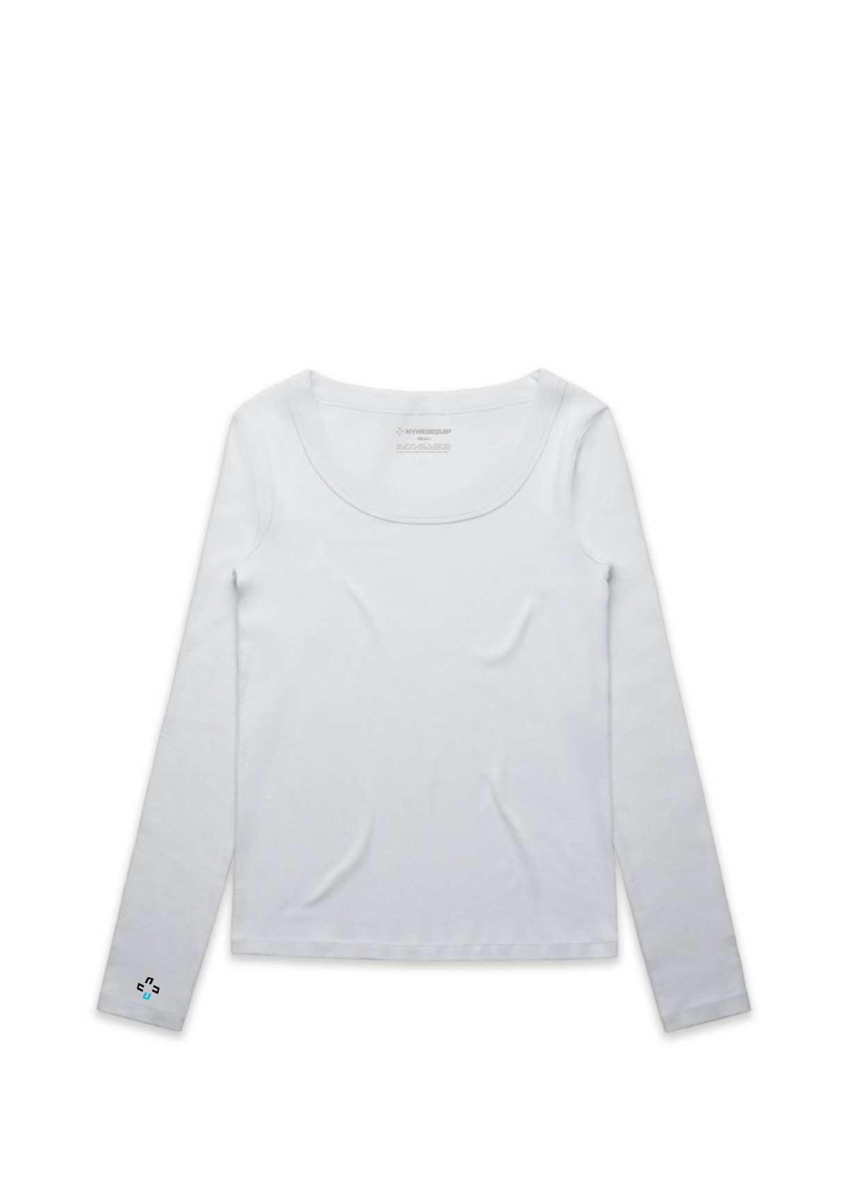 MyMedEquip Women's LS Slim-fit 100% Organic Cotton UnderScrubs Tee