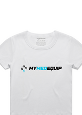MyMedEquip Women's SS Slim-fit 100% Organic Cotton UnderScrubs Tee With Logo