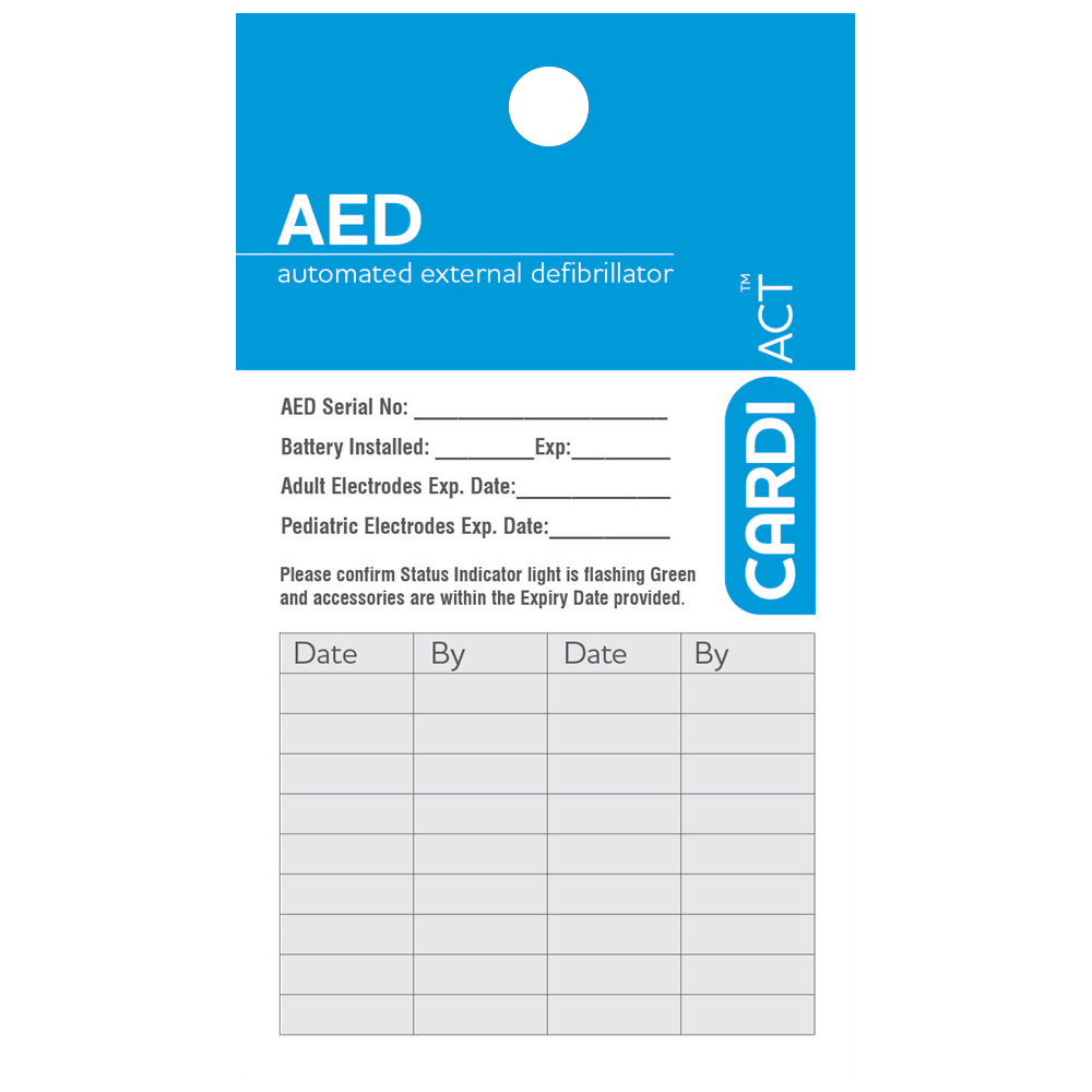 CARDIACT AED Test Tag - 10 units