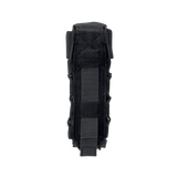 Black tactical pouch on a transparent background