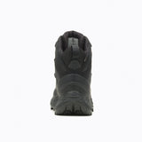 Black boot on a white background