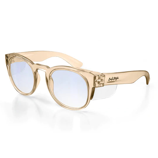 SAFESTYLE 'CRUISERS' CHAMPAGNE FRAME / BLUE LIGHT BLOCKING UV400 LENS