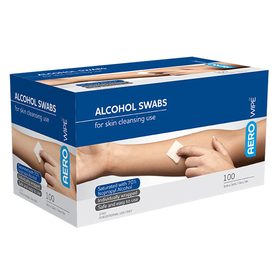 AeroWipe Isopropyl Alcohol Swabs (box 100)